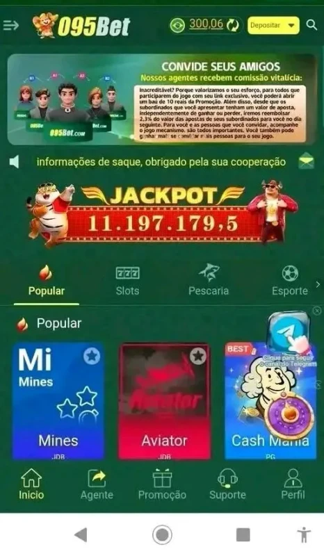 Aplicativo 095BET Cassino no Celular